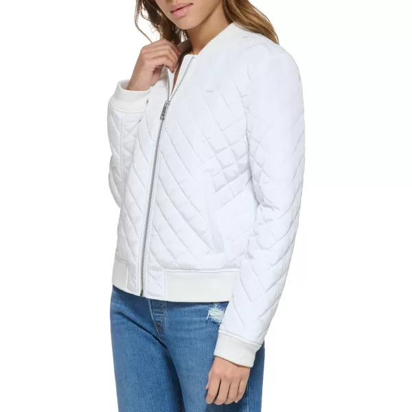 Levis Womens Diamond Quilted Bomber Jacket Regular amp Plus SizeWhite