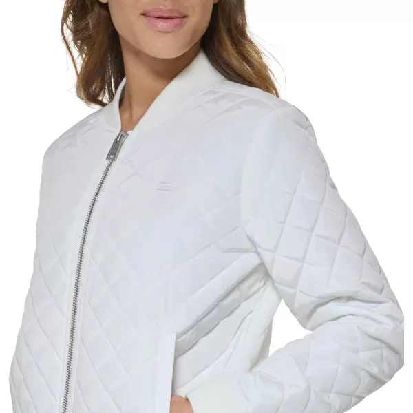 Levis Womens Diamond Quilted Bomber Jacket Regular amp Plus SizeWhite