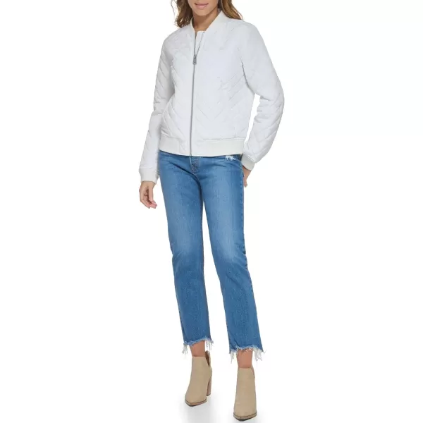 Levis Womens Diamond Quilted Bomber Jacket Regular amp Plus SizeWhite