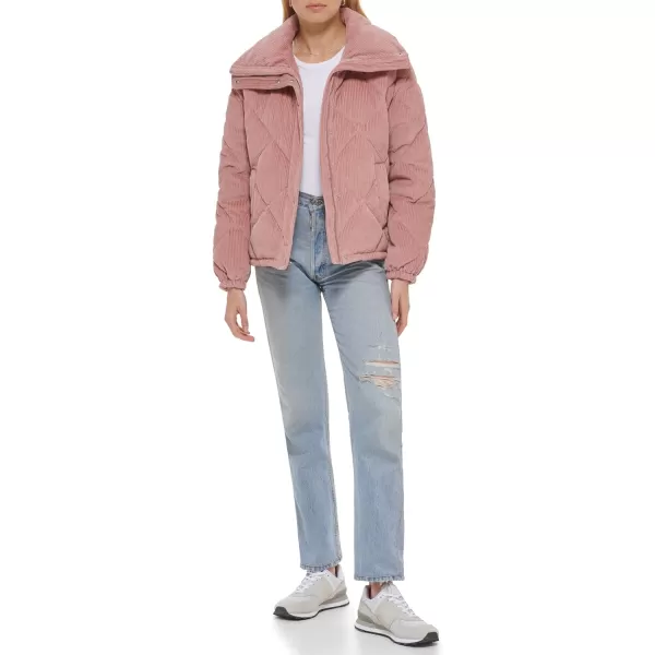 Levis Womens Diamond Quilted Corduroy JacketPale Mauve