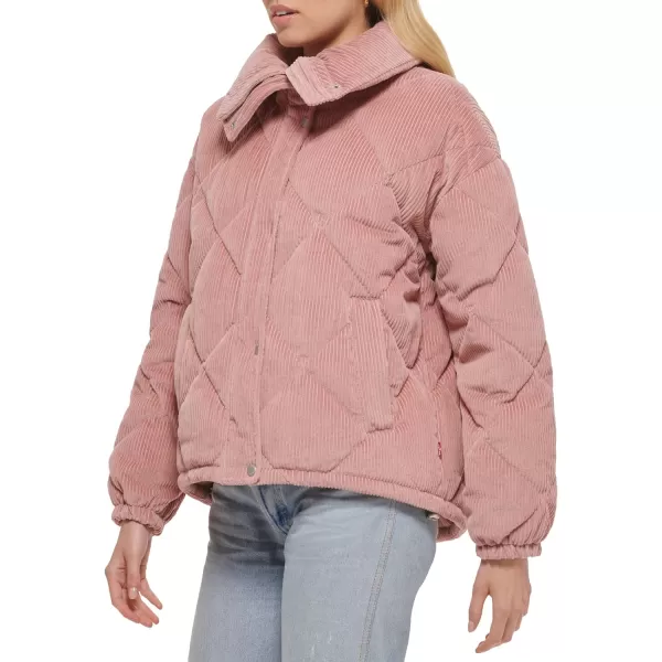 Levis Womens Diamond Quilted Corduroy JacketPale Mauve