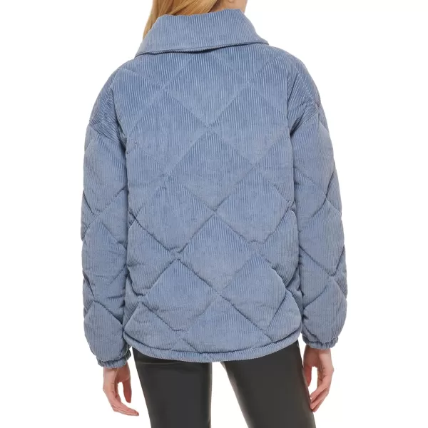 Levis Womens Diamond Quilted Corduroy JacketWashed Blue