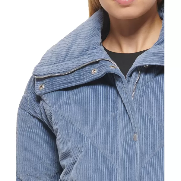 Levis Womens Diamond Quilted Corduroy JacketWashed Blue