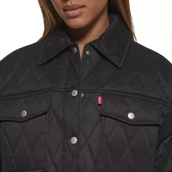 Levis Womens Diamond Quilted Shirt JacketBlack