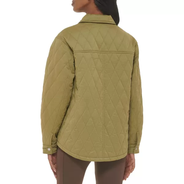 Levis Womens Diamond Quilted Shirt JacketMartini Olive