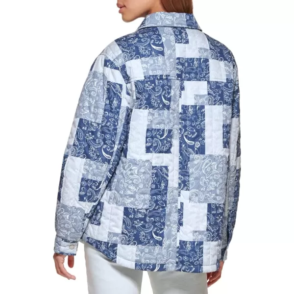 Levis Womens Diamond Quilted Shirt JacketPaisley Patchwork