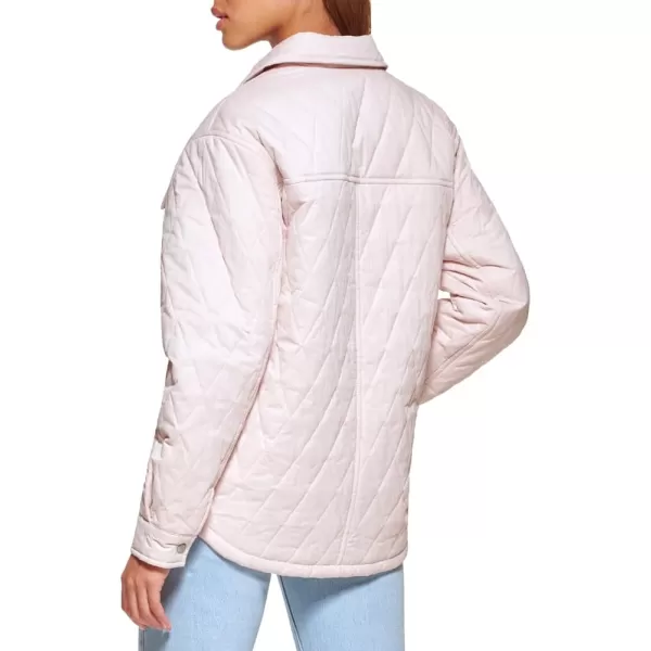 Levis Womens Diamond Quilted Shirt JacketPeach Blush