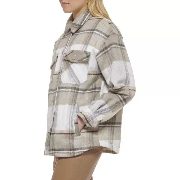 Levis Womens Fashion Shirt Jacket Standard amp Plus SizesNew Grey Plaid