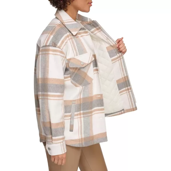 Levis Womens Fashion Shirt Jacket Standard amp Plus SizesNew Light GreyCamel