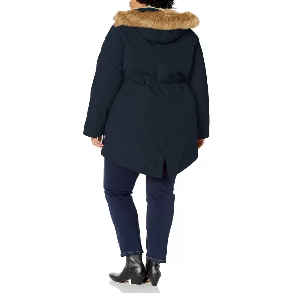 Levis Womens Faux Fur Lined Hooded Parka JacketnbspStandard and Plus SizePlus Size Navy