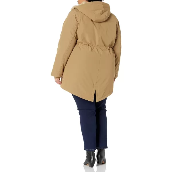 Levis Womens Faux Fur Lined Hooded Parka JacketnbspStandard and Plus SizePlus Size Tan