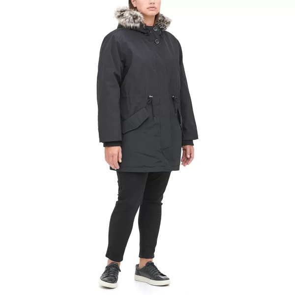 Levis Womens Faux Fur Lined Hooded Parka JacketnbspStandard and Plus SizeStandard Black