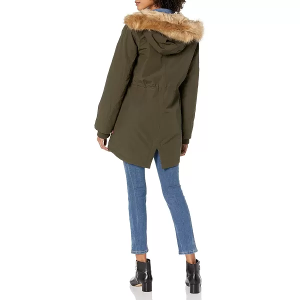 Levis Womens Faux Fur Lined Hooded Parka JacketnbspStandard and Plus SizeStandard Olive