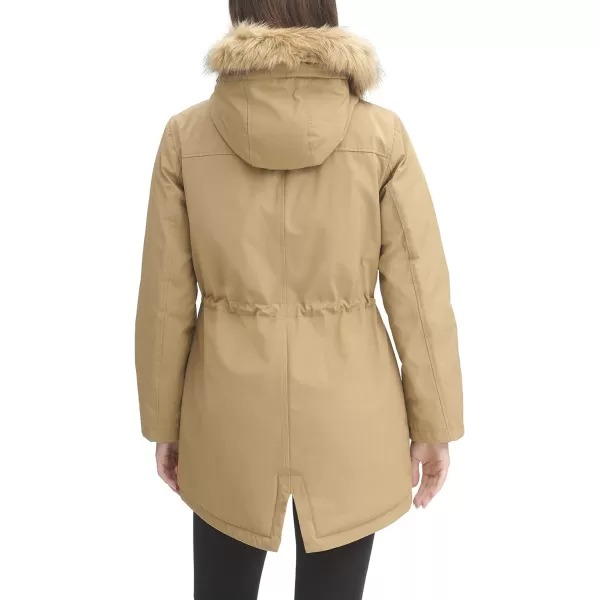 Levis Womens Faux Fur Lined Hooded Parka JacketnbspStandard and Plus SizeStandard Tan