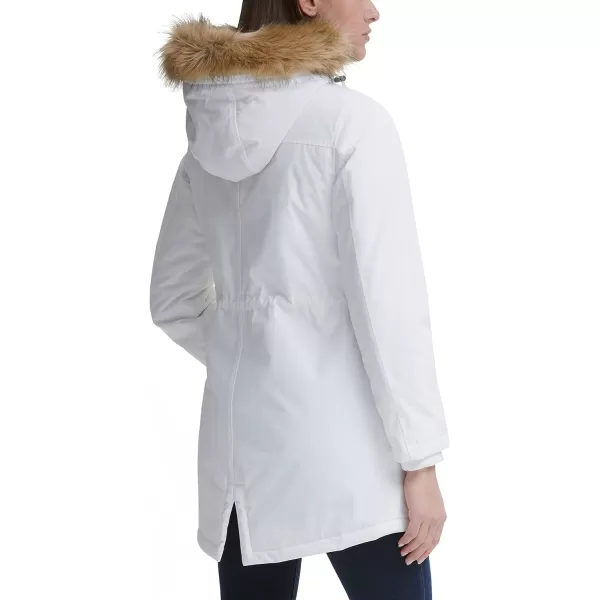 Levis Womens Faux Fur Lined Hooded Parka JacketnbspStandard and Plus SizeStandard White