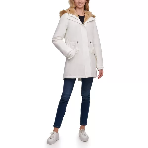 Levis Womens Faux Fur Lined Hooded Parka JacketnbspStandard and Plus SizeStandard White