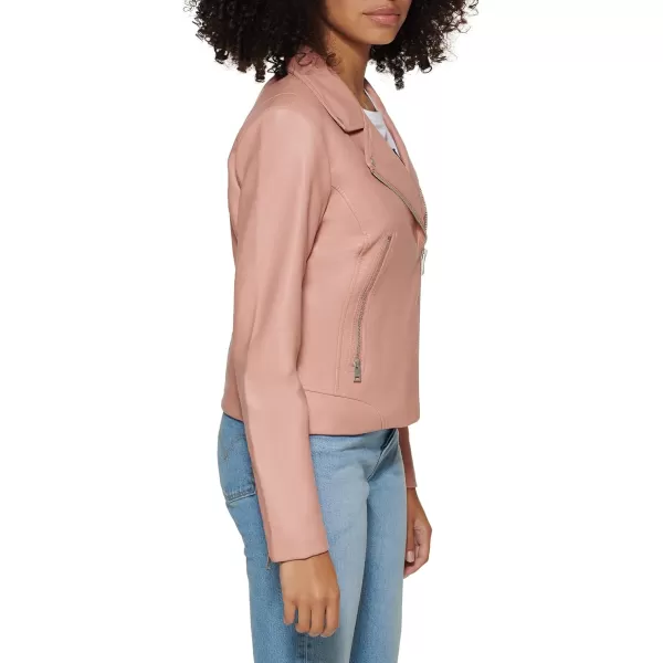 Levis Womens Faux Leather Asymmetrical Moto JacketCameo Pink