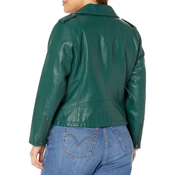 Levis Womens Faux Leather Classic Asymmetrical Motorcycle Jacket Standard amp Plus SizesForest