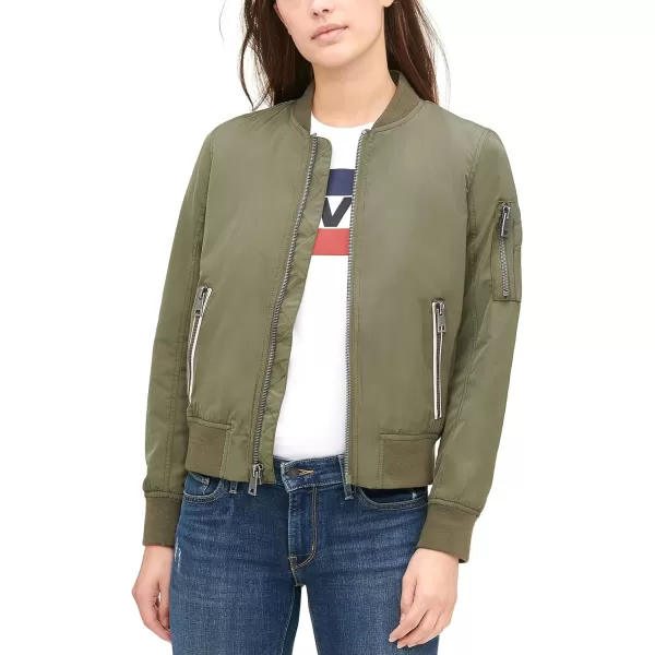 Levis Womens Melanie Bomber Jacket Standard amp Plus SizesArmy Green