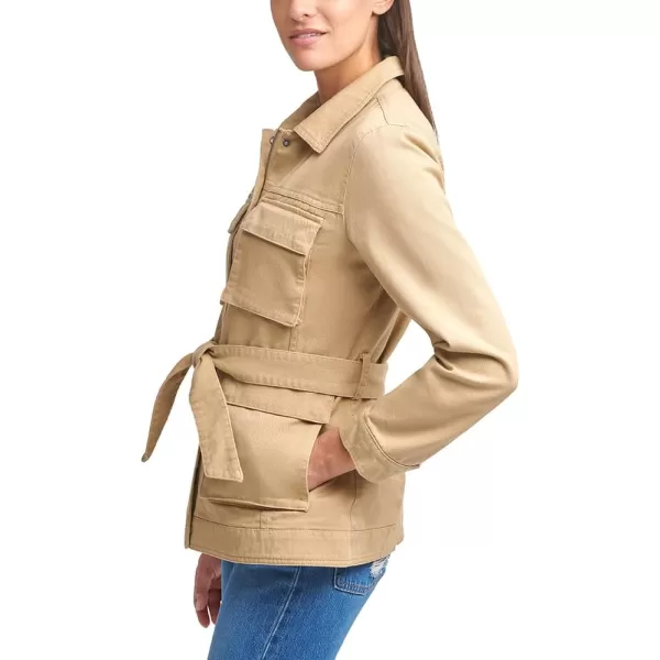 Levis Womens Midweight Cotton Belted Shirt JacketStandard Khaki