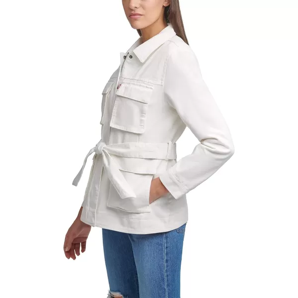 Levis Womens Midweight Cotton Belted Shirt JacketStandard White