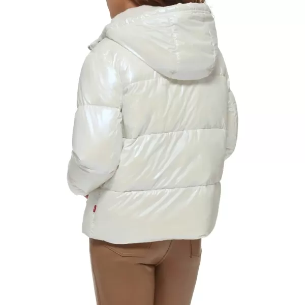 Levis Womens Molly Sherpa Lined Puffer JacketPearlized Cream