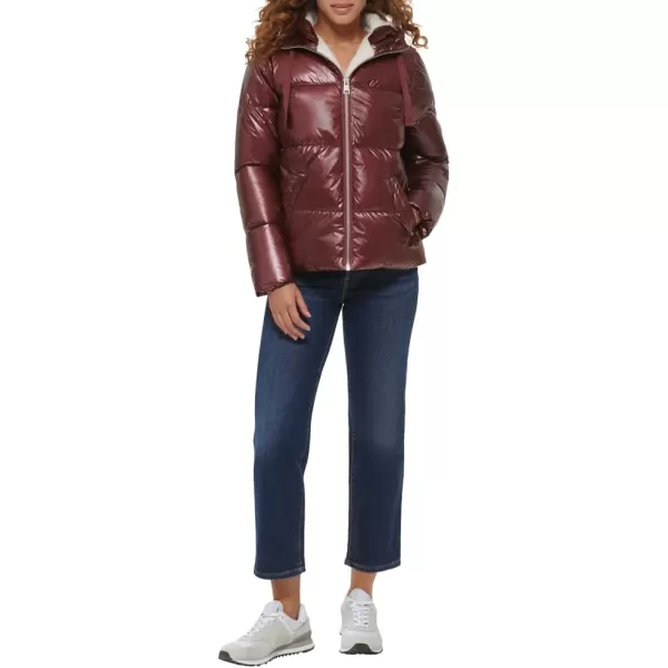 Levis Womens Molly Sherpa Lined Puffer JacketPearlized Ruby