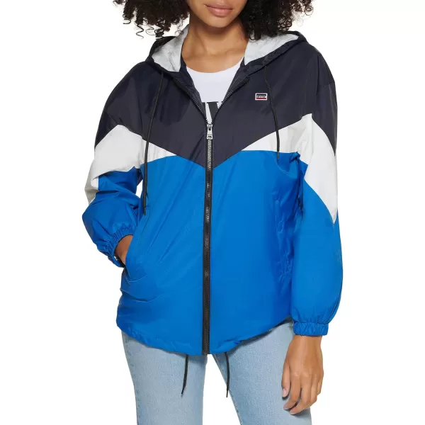 Levis Womens Nylon Color Block WindbreakerCobalt Multi