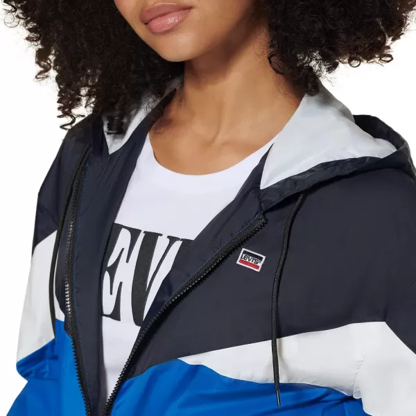 Levis Womens Nylon Color Block WindbreakerCobalt Multi