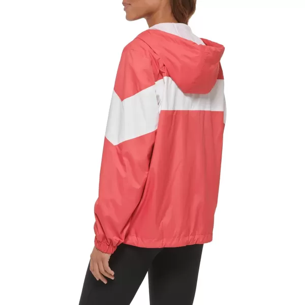 Levis Womens Nylon Color Block WindbreakerCoral Combo