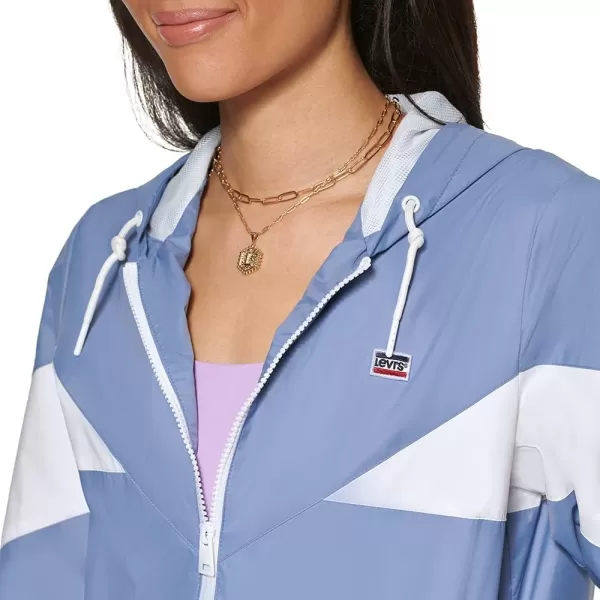 Levis Womens Nylon Color Block WindbreakerCountry Blue