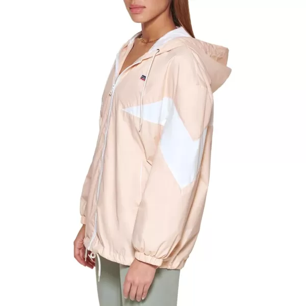 Levis Womens Nylon Color Block WindbreakerPeachWhite