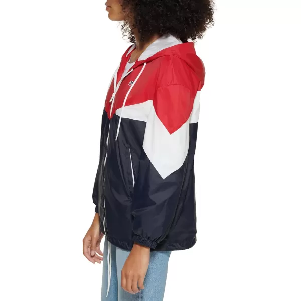 Levis Womens Nylon Color Block WindbreakerRedIceNavy Combo