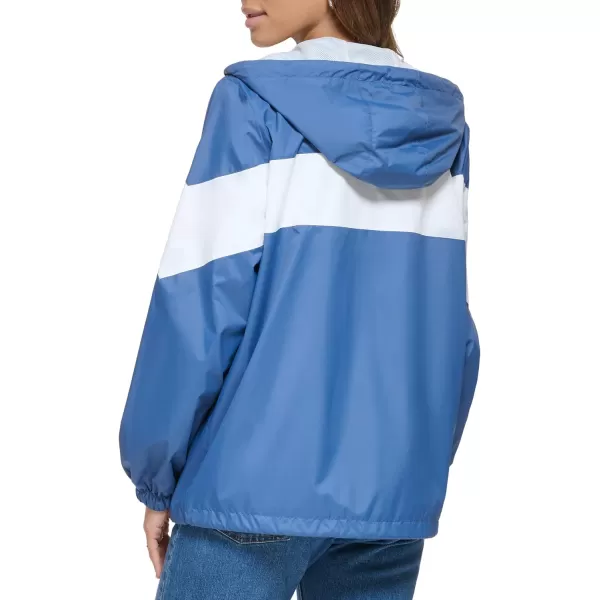 Levis Womens Nylon Color Block WindbreakerTrue BlueWhite