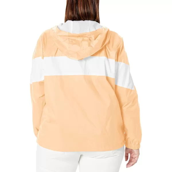 Levis Womens Nylon Color Block WindbreakerWhtEmerald