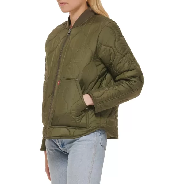 Levis Womens Onion Quilted Liner JacketArmy Green