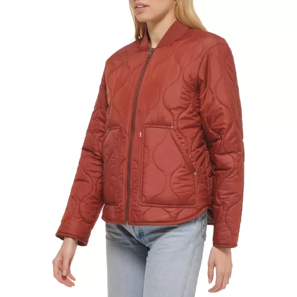 Levis Womens Onion Quilted Liner JacketBrick Red