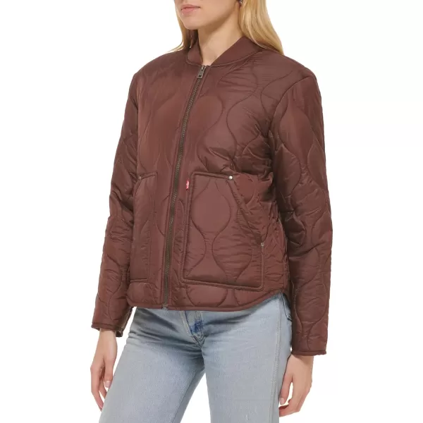 Levis Womens Onion Quilted Liner JacketChocolate Brown