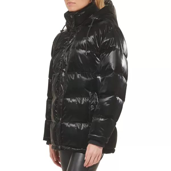 Levis Womens Quilted Bubble PufferHigh Shine Black