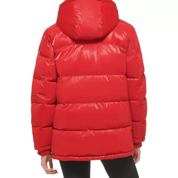 Levis Womens Quilted Bubble PufferHigh Shine Red