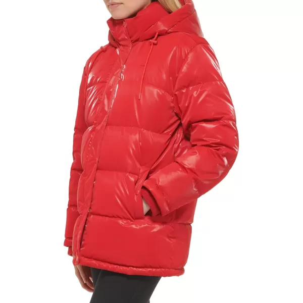 Levis Womens Quilted Bubble PufferHigh Shine Red