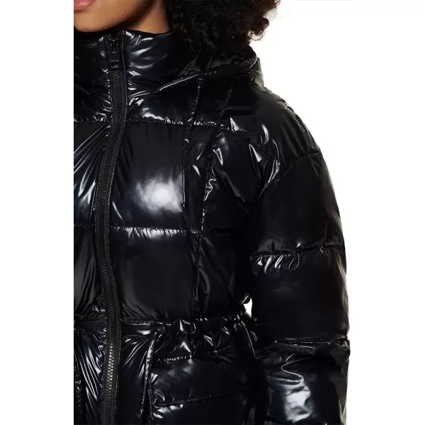 Levis Womens Quilted Megan Hooded Puffer JacketNew Polished Black