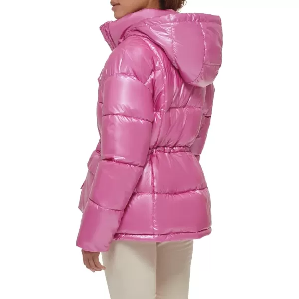 Levis Womens Quilted Megan Hooded Puffer JacketPolished Pink