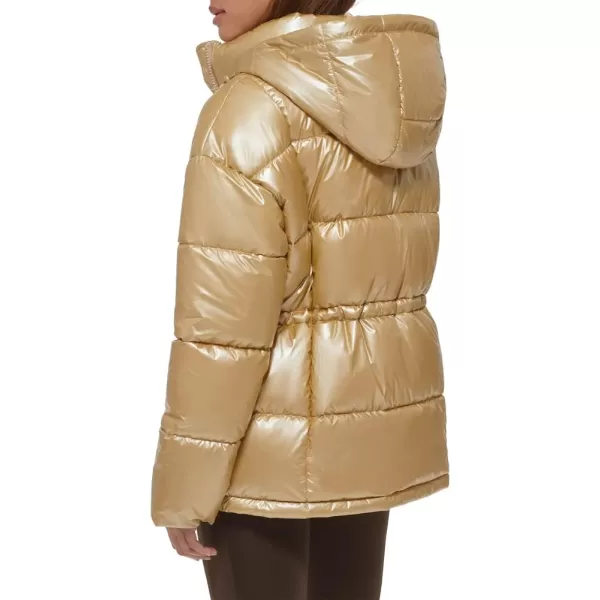 Levis Womens Quilted Megan Hooded Puffer JacketPolished Sesame