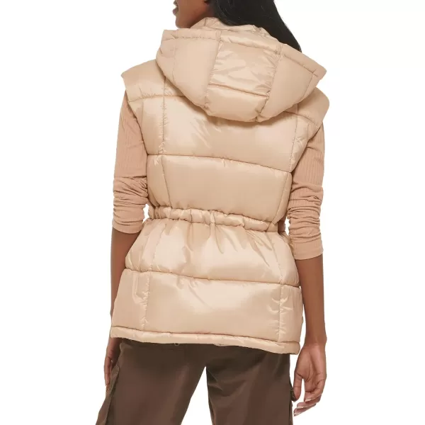 Levis Womens Quilted Megan Hooded Puffer JacketSesame Vest