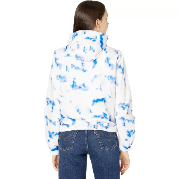 Levis Womens Retro Hooded Rain Windbreaker Jacket Standard amp Plus SizesPlus Size Blue Tie Dye