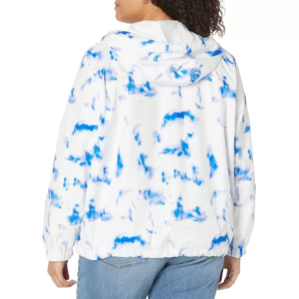 Levis Womens Retro Hooded Rain Windbreaker Jacket Standard amp Plus SizesPlus Size Blue Tie Dye