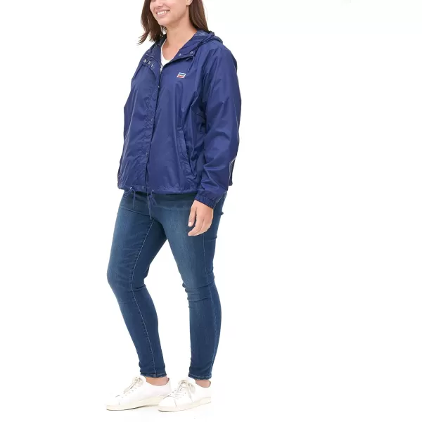 Levis Womens Retro Hooded Rain Windbreaker Jacket Standard amp Plus SizesPlus Size Navy