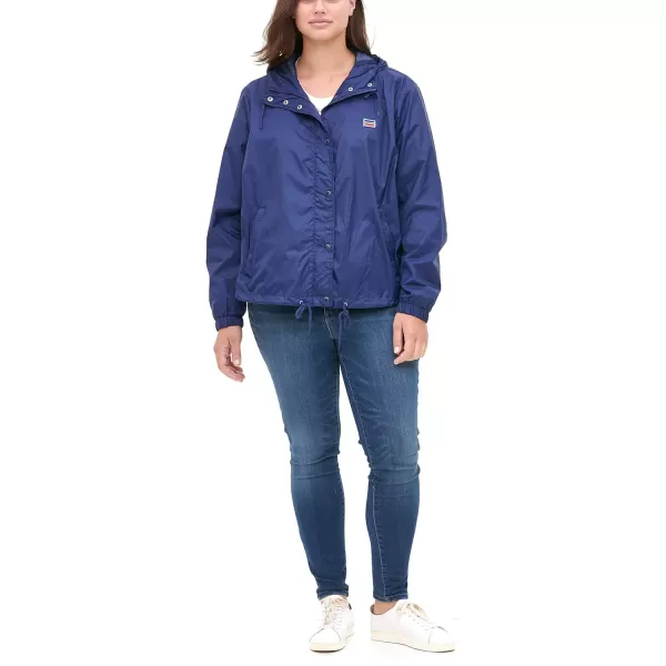 Levis Womens Retro Hooded Rain Windbreaker Jacket Standard amp Plus SizesPlus Size Navy