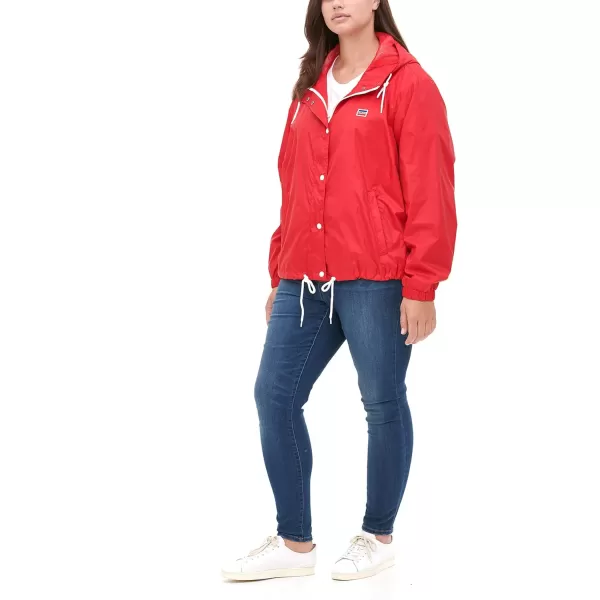 Levis Womens Retro Hooded Rain Windbreaker Jacket Standard amp Plus SizesPlus Size Red